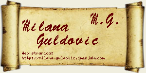 Milana Guldović vizit kartica